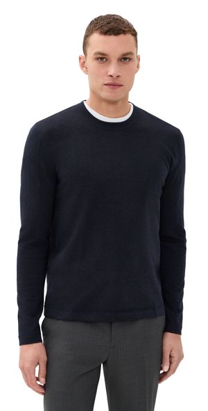 Officine Generale Tee Knitted Lyocell Wool Sweater Dark Navy XXL