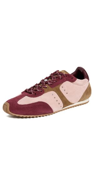 Larroudé Stella Sneakers Tulip/Russet/Wine Suede 5