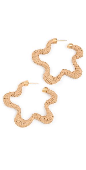 Cult Gaia Emiko Earrings Toasted Natural One Size