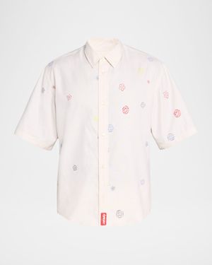 x Futura 2000' Men's Embroidered Cotton Short-Sleeve Shirt