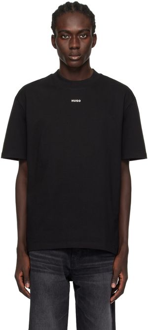 Hugo T-shirt noir en jersey épais
