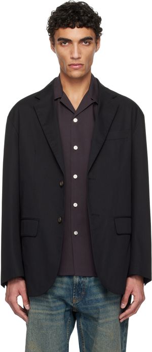 WACKO MARIA Black Unconstructed Blazer