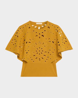 Josie Cape-Sleeve Knit Top