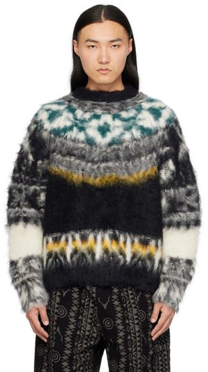 sacai Black Graphic Sweater