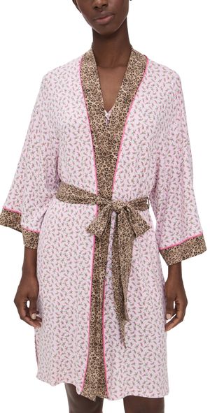 PJ Salvage Mixed Print Robe Pink XL