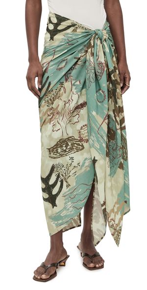 OAS Cyan Sarong Skirt Multi One Size