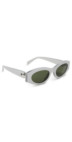 Tory Burch Oval Sunglasses Metallic Silver One Size
