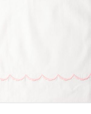 Scallop Embroidered 350 Thread Count Flat Sheet, TWIN