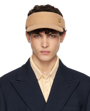 Valentino Garavani Visière brun clair à logo en V