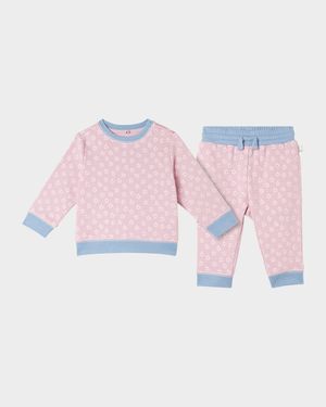 Girl's Ditsy Flowers Tracksuit, Size 6M-36M