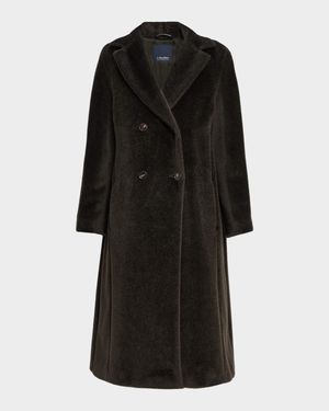 Rosanna Fuzzy Alpaca-Wool Coat