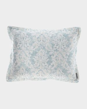 Milan Standard Pillow Spa Faded Damask Venetian Linen 20 x 26