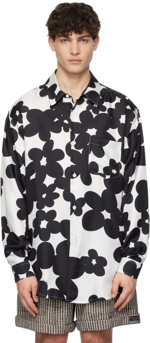 Marni Chemise noir et blanc à imprimé Dillies