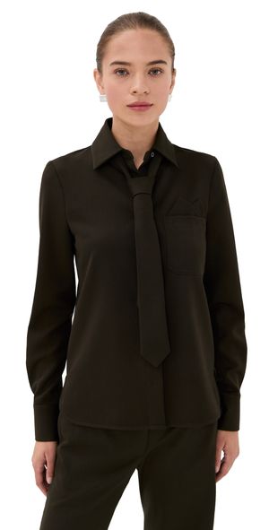 Acne Studios Comfort Gab Button Down Brown 36