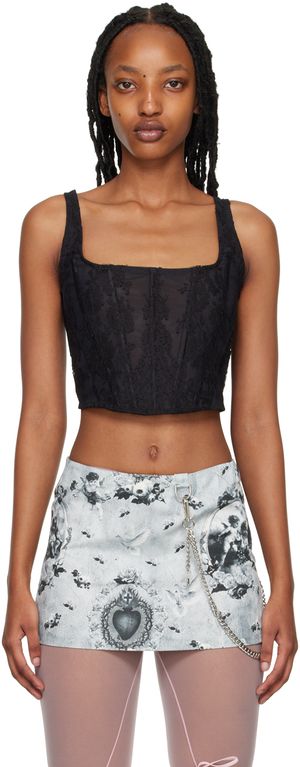 Pristine SSENSE Exclusive Black Cherish Corset