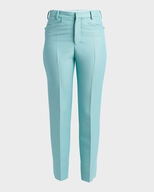 Tailored Straight-Leg Wool Trousers