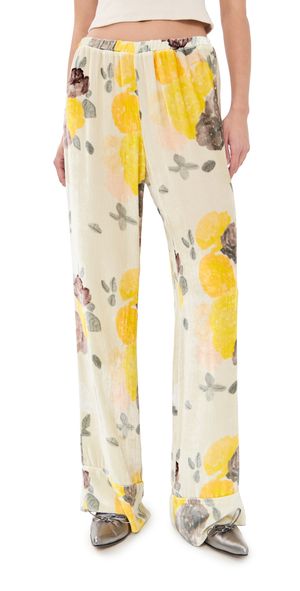 Bernadette Louis Pajama Velvet Pants Yellow/Chocolate/Vanilla 42