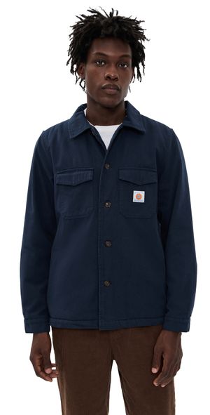 Rhythm Sherpa Lined Work Shirt Navy XL