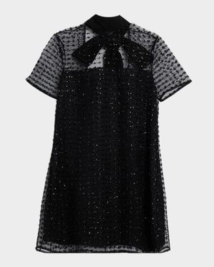 Ilana Embellished Mesh Mini Dress
