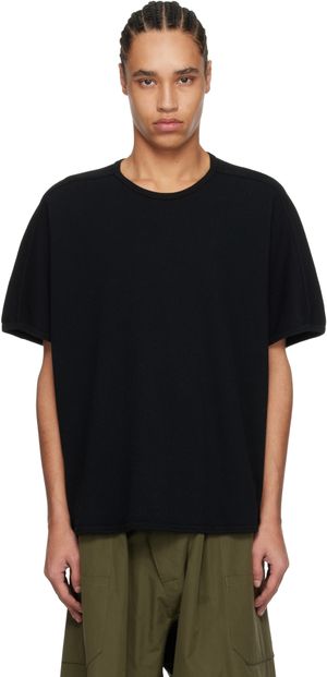 Jan-Jan Van Essche Black O-Project Waffle Oversized Sleeveless T-shirt