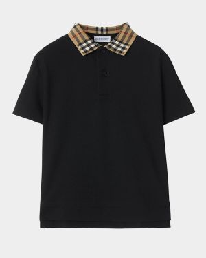 Boy's Johane Check Polo, Size 3-14