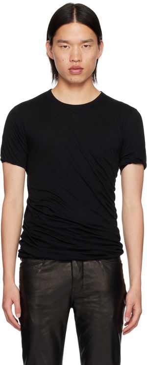 Rick Owens T-shirt noir en jersey double face - Porterville