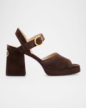 Fawcette VLogo Suede Platform Sandals