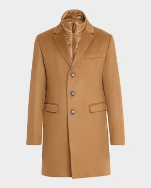 Men's Cashmere Coat w/ Removable Bib