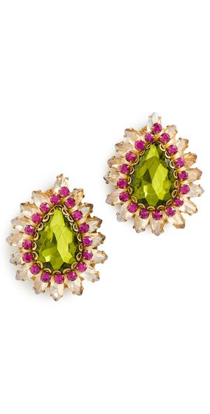 Deepa Gurnani Deepa by Deepa Gurnani Leesha Earrings Lime One Size
