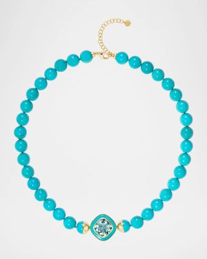 18K Turquoise and Beryl Necklace