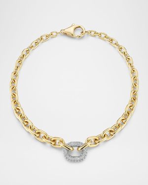 Morrell Graduated Link Bracelet with Single Diamond Link