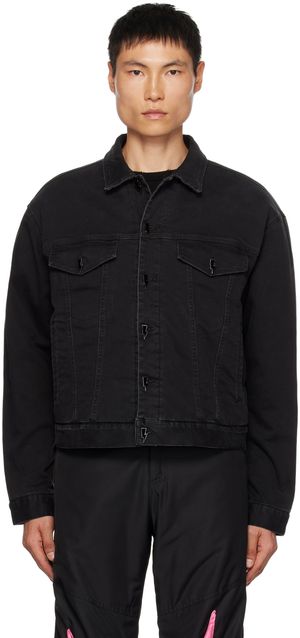 Members of the Rage Blouson rembourré noir en denim