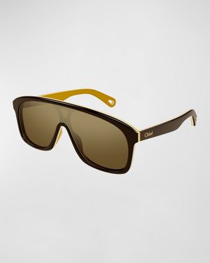 Acetate Shield Sunglasses