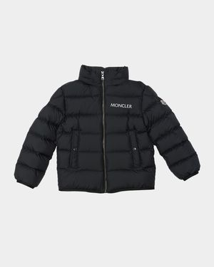 Boy's Bajan Airsoft Hooded Zip-Front Down Jacket, Size 4-6