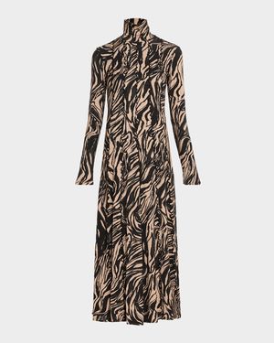 Mabel Jersey Turtleneck Dress