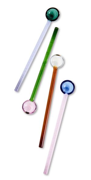 FAZEEK Glass Teaspoons Multi One Size