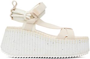 Chloé Beige Nama Wedge Sandals