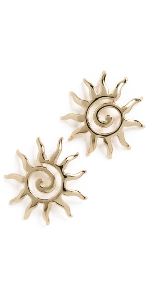 BaubleBar Cyra Sun Earrings Gold One Size