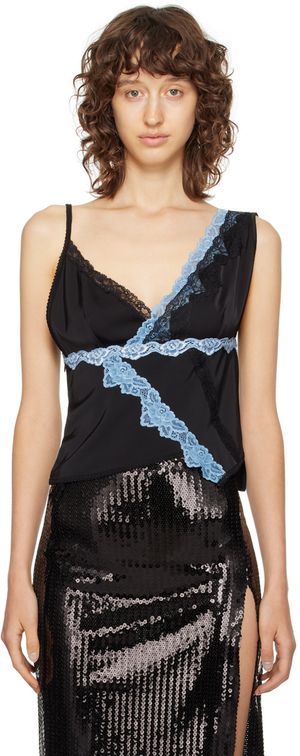 VAILLANT Black V-Neck Tank Top