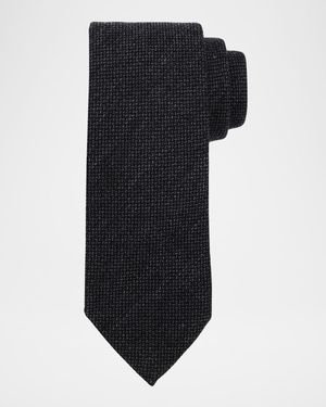 Men's Textured Wool and Silk Tie