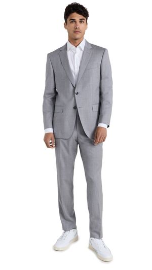 BOSS Slim Fit Suit Grey 48