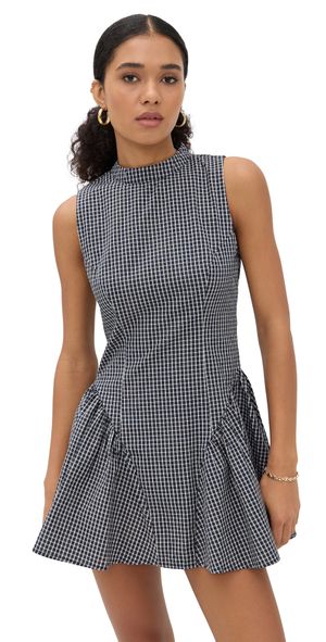 Lioness Chelsea Mini Dress Noir Check L