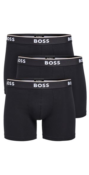 BOSS Stretch Cotton Boxer Briefs 3 Pack Black XXL