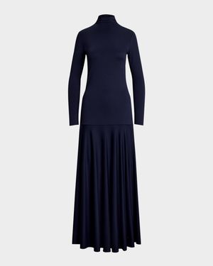Ponte Turtleneck Maxi Dress