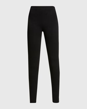 Zip-Cuff Viscose Leggings