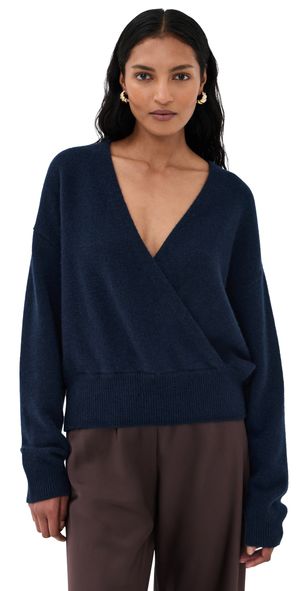 Sablyn Koda Wrap Cashmere Sweater Midnight Navy XS