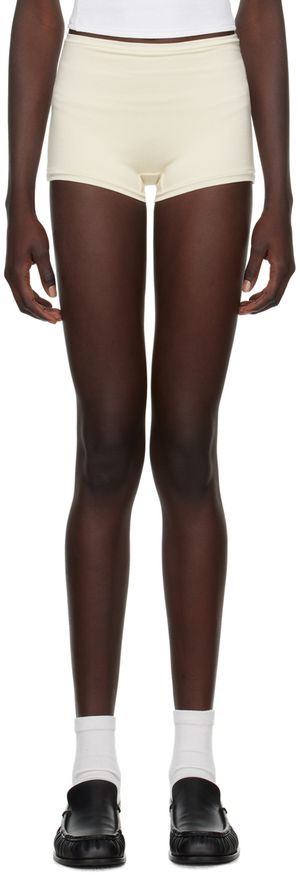 ÉTERNE Short blanc à taille haute