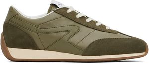 rag & bone Baskets de course rétro étroites vertes en suède