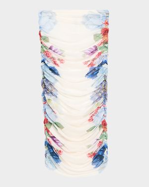 Kennah Ruched Midi Skirt