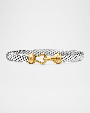 7mm Cable Buckle Bracelet with Gold